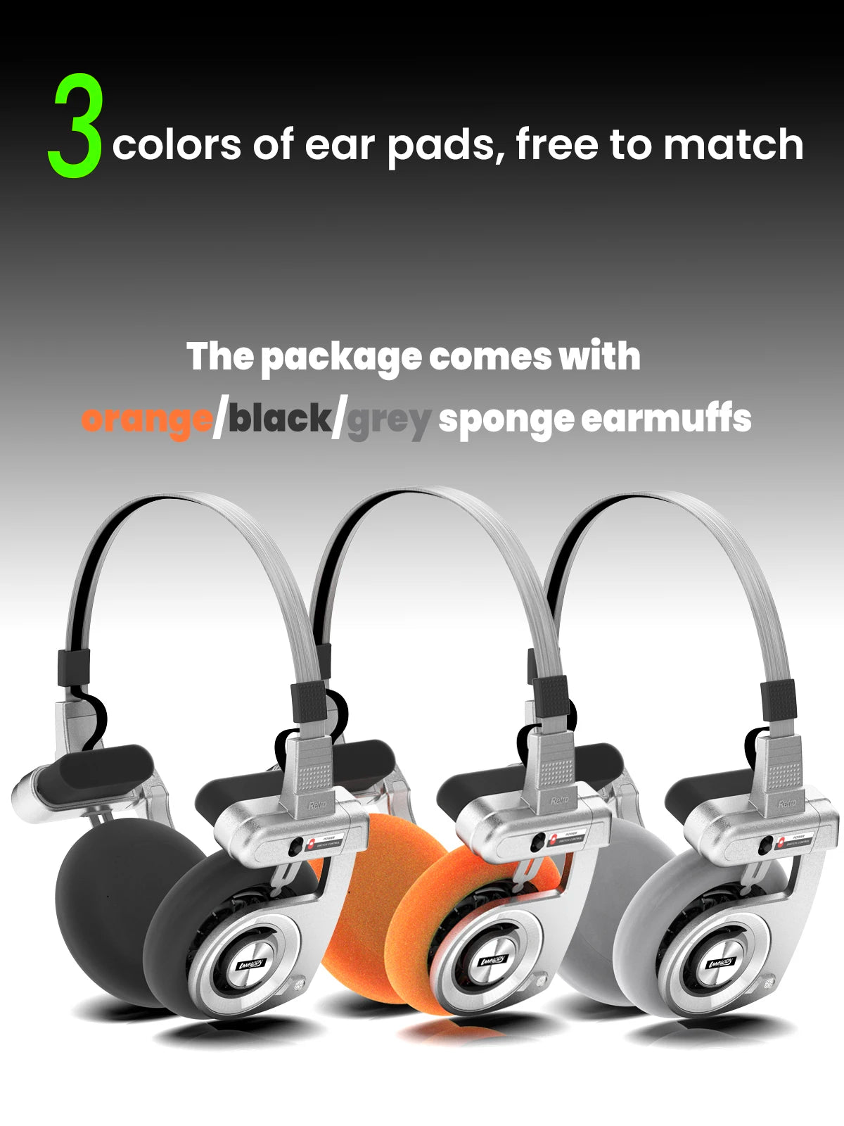 UMELODY U3 RETRO Headphones Wireless Bluetooth Headphones ON-Ear Headphones HIFI Wireless Foldable Noise Canceling Headphone