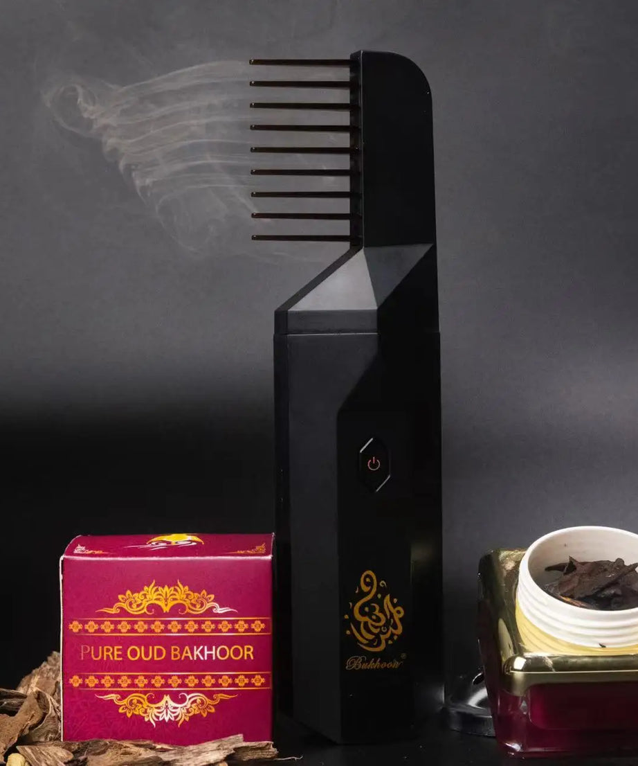 Bukhoon Original B26 Arabic Electronic Hair Incense Burner Mubkhar Portable Comb USB Bakhoor Censer Ramadan Muslim