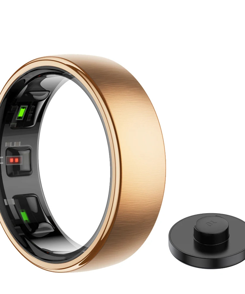 Uhoofit R10 Smart Ring with Charging Case Men Women Health Heart Rate Sleep Monitor IP68 & 5ATM Waterproof Multi-sport Mode