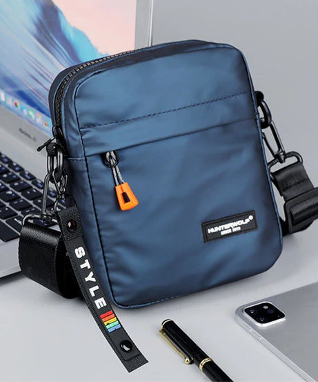 Simple Mini Men Crossbody Bag For Phone Side Bag Casual Waterproof PU Leather Shoulder Bag Business Small Messenger Sling Bags