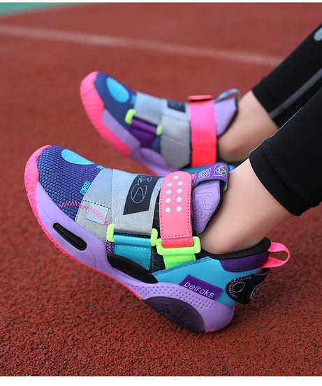 2024 New Children's Basketball Shoes For Boys Girls Non-slip Kids Sport Shoes Lightweight Outdoor Sneakers Trainers Footwear