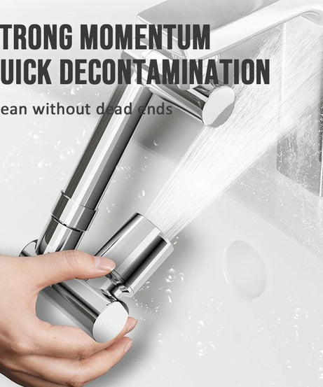 1440° Rotatable Scalable Metal Faucet Bathroom Tap Splash-proof Bubbler Kitchen Faucet Filter Nozzle Tap Saving Water Extender