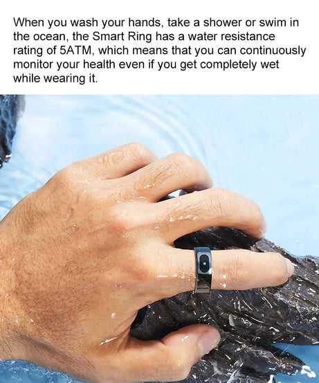R08 Smart Ring For Men Women Touch Control Function Health Monitor IP68 5ATM Waterproof Skin Temperature Measure Smart Ring New
