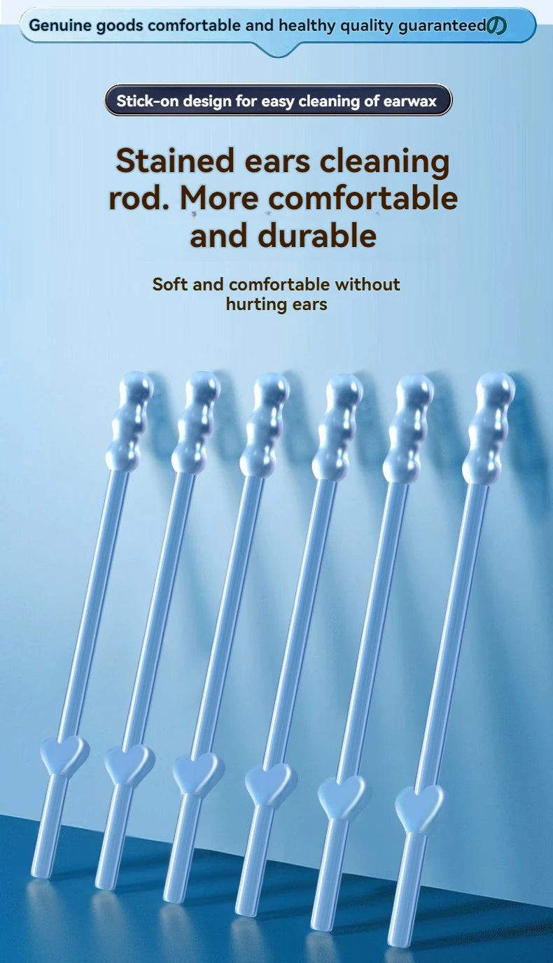 24Pcs/Box Silicone EarWax Remover Sticky Ear Picks Disposable Adhesive Earpick S/L Reusable Ear Cleaner for Kids & Adults