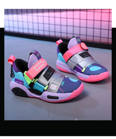 2024 New Children's Basketball Shoes For Boys Girls Non-slip Kids Sport Shoes Lightweight Outdoor Sneakers Trainers Footwear