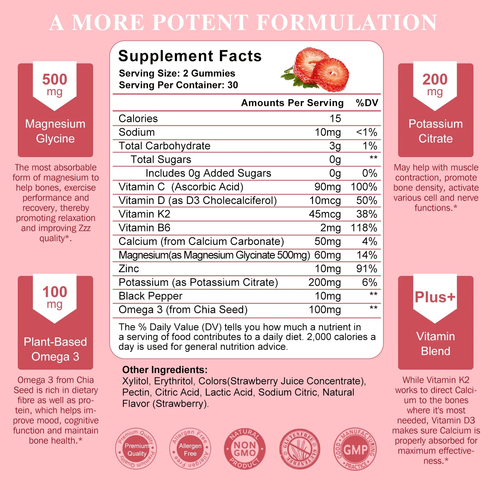 LUKAREE 200mg Potassium Magnesium Gummies Magnesium Potassium Supplements for Sleep, Relaxation, Sedation, Muscle Support
