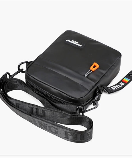 Simple Mini Men Crossbody Bag For Phone Side Bag Casual Waterproof PU Leather Shoulder Bag Business Small Messenger Sling Bags