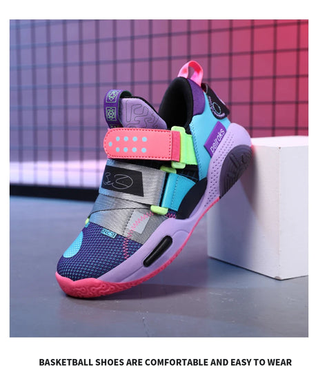 2024 New Children's Basketball Shoes For Boys Girls Non-slip Kids Sport Shoes Lightweight Outdoor Sneakers Trainers Footwear