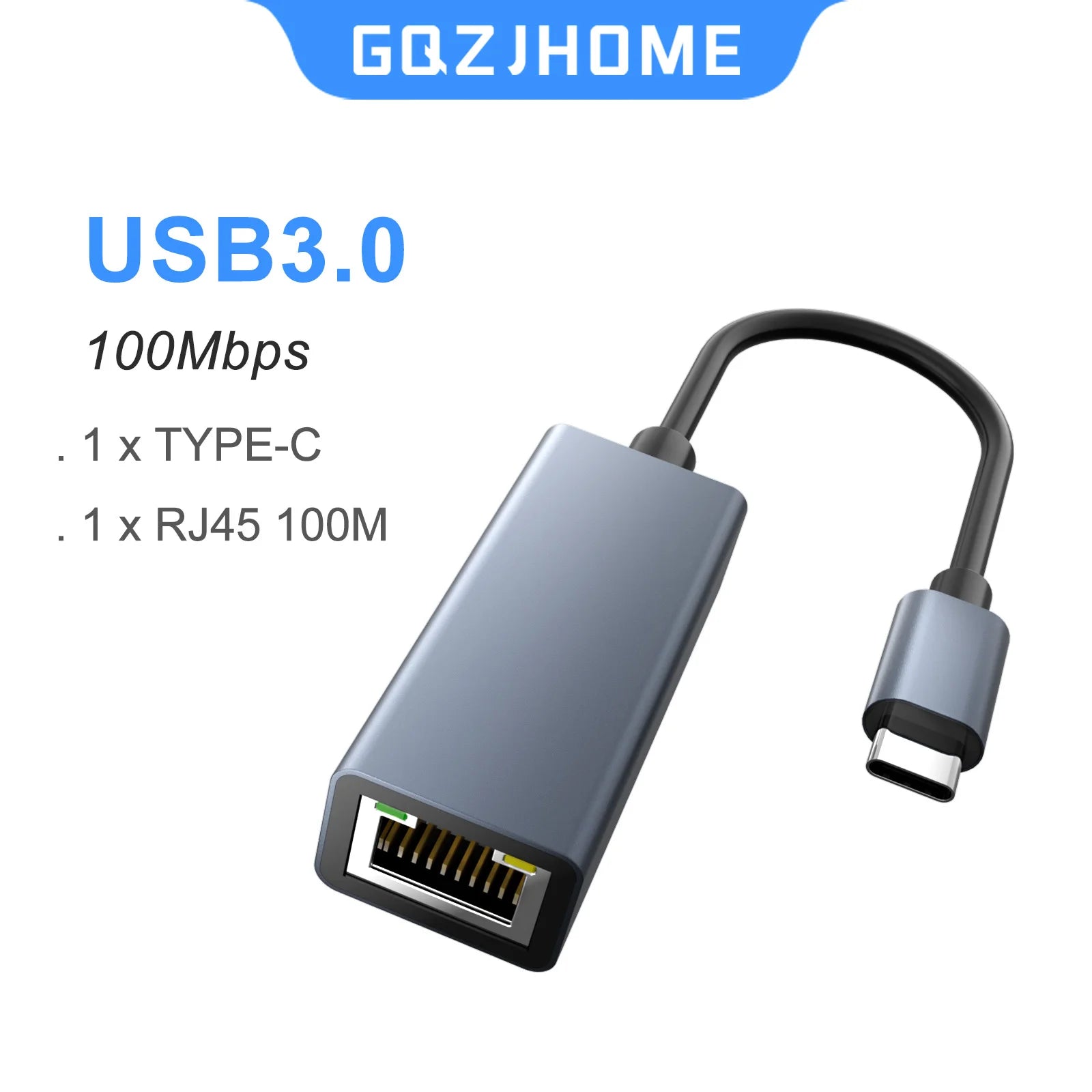 5000Mbps USB Network Card 5Gbps High Speed Wired Adapter USB3.0 Type-C to RJ45 Ethernet Converter HUB For MacBook Notebook PC