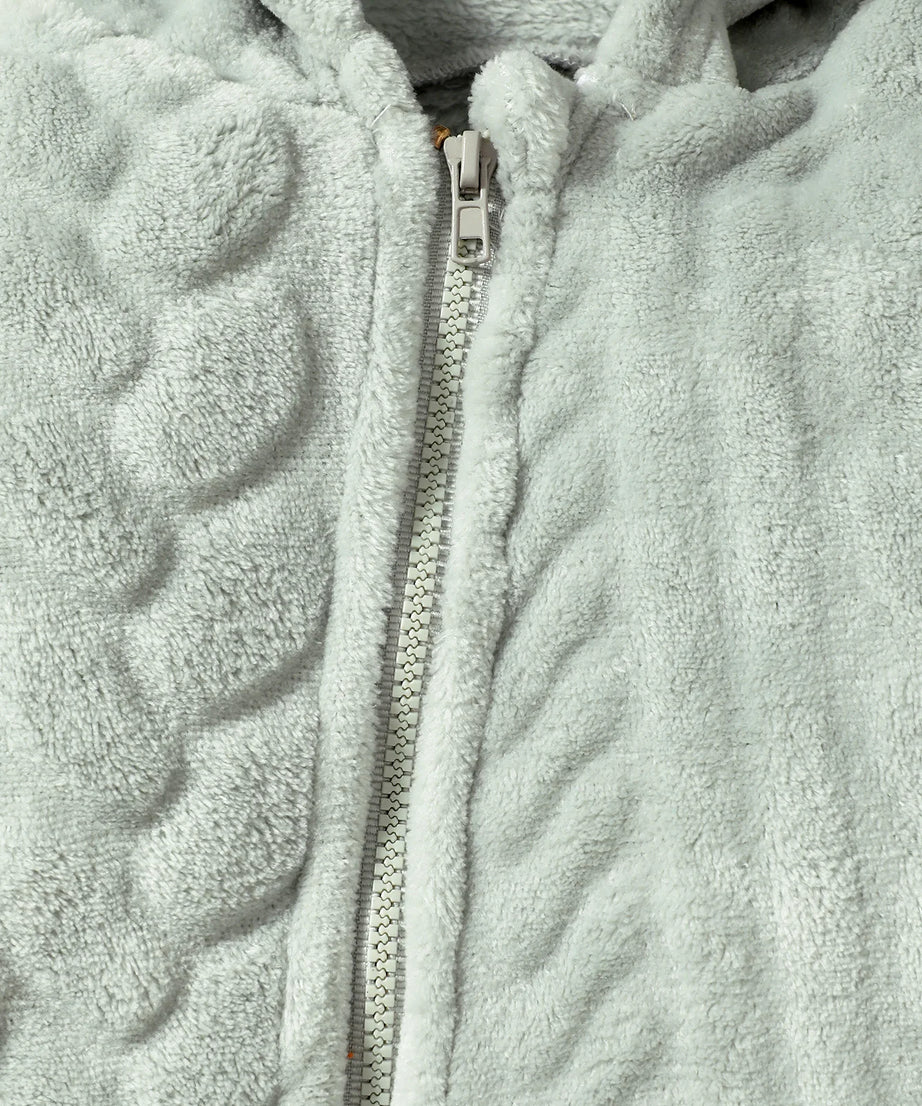 Baby Boys and Girls Plaid Romper Hooded Long Sleeved Plush Jumpsuit Winter Warm Bodysuit Clothes for 3-24 Months Toddler Boy