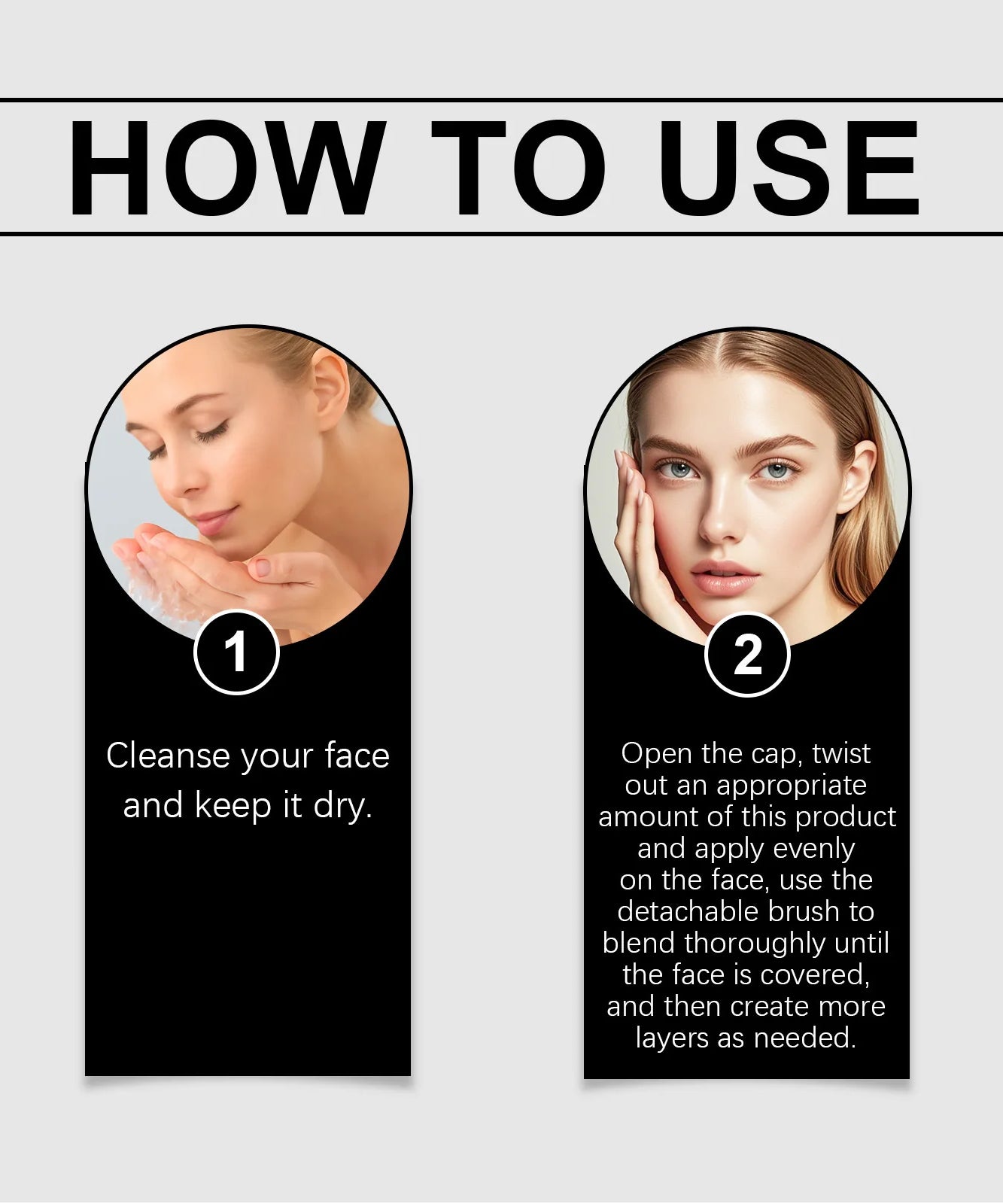 2-in-1 Color-Changing Foundation Liquid Stick Lasting Concealer Lightweight Moisturizing Brightening Matte Natural Base Makeup