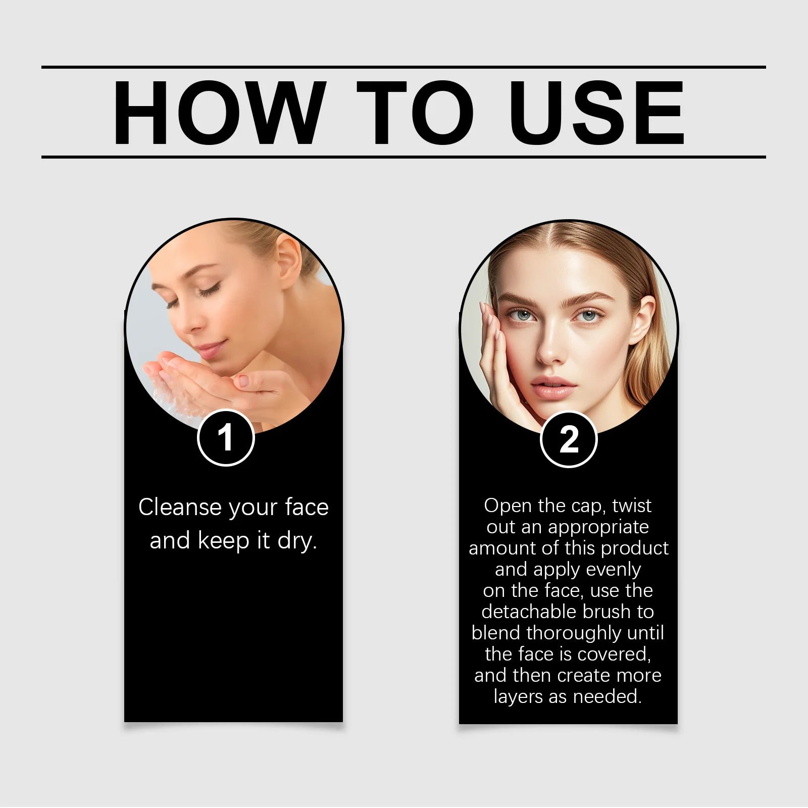 2-in-1 Color-Changing Foundation Liquid Stick Lasting Concealer Lightweight Moisturizing Brightening Matte Natural Base Makeup