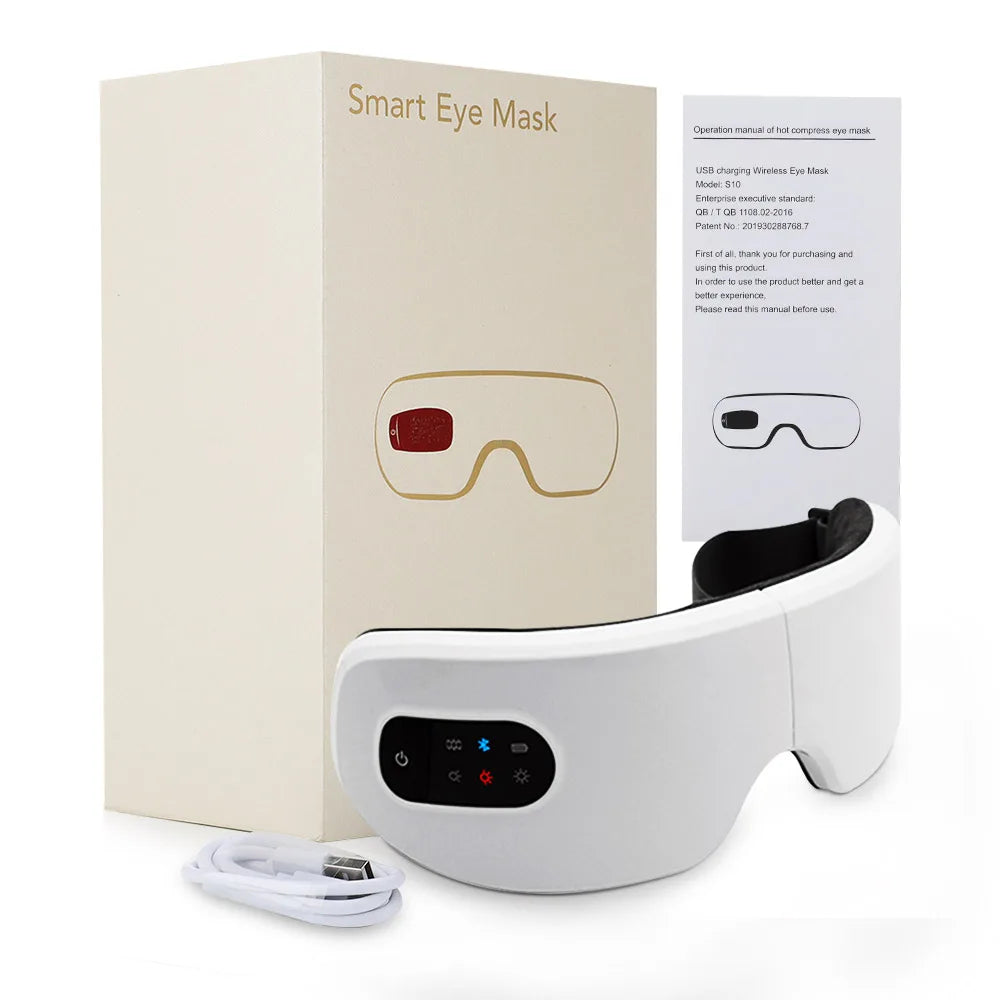 Eye Massager with Heat Smart Eye Care Device with Music for Migraines Relax Reduce Eye Strain Dark Circles Eye Bag Improve Sleep
