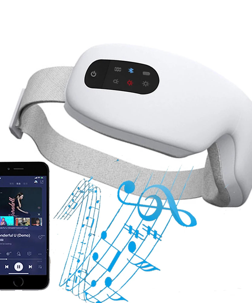 Eye Massager with Heat Smart Eye Care Device with Music for Migraines Relax Reduce Eye Strain Dark Circles Eye Bag Improve Sleep