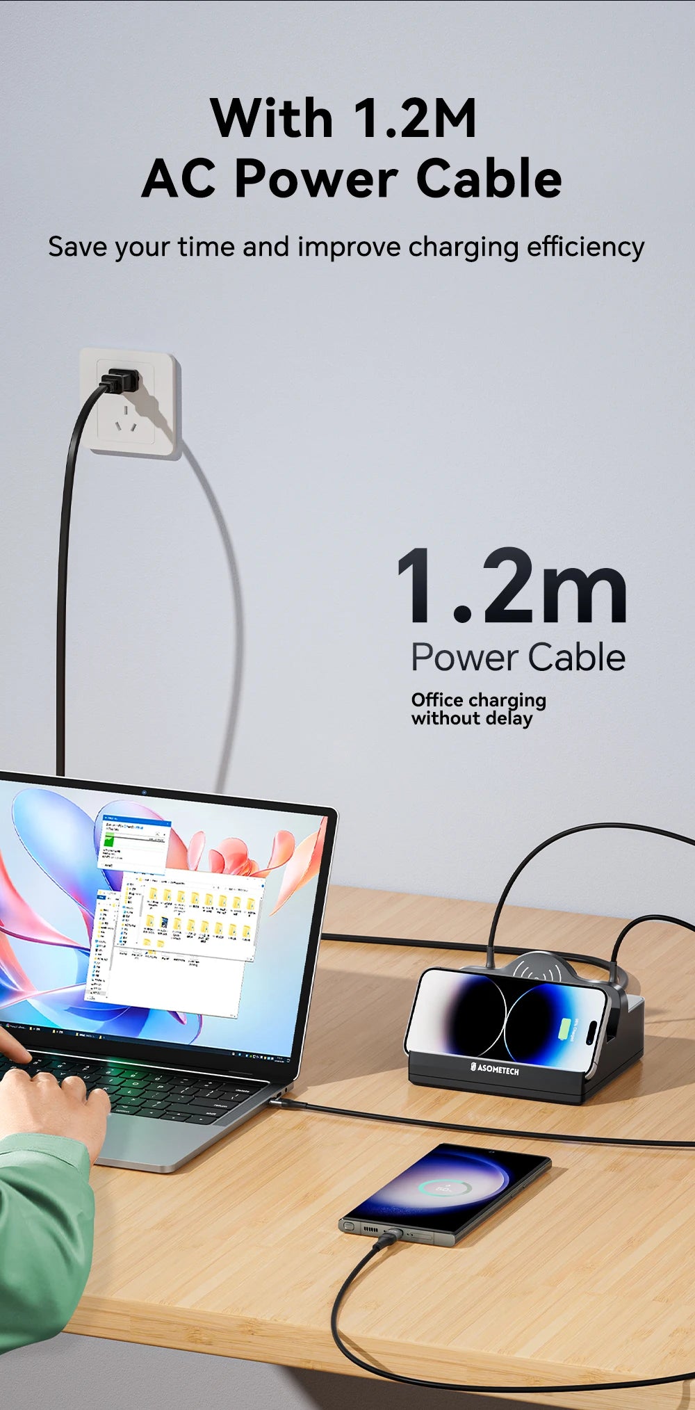 110W 6 Port USB Charger Station Dual Fast Wireless Charging Type C QC3.0 PD3.0 65W Quick Charge For iPhone Xiaomi Samsung Laptop