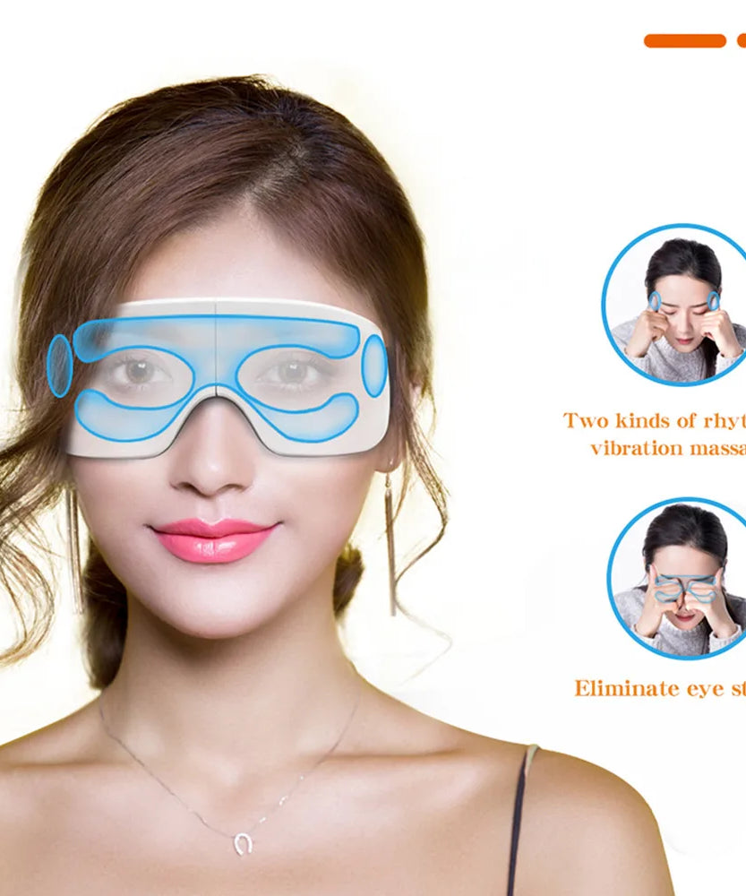 Eye Massager with Heat Smart Eye Care Device with Music for Migraines Relax Reduce Eye Strain Dark Circles Eye Bag Improve Sleep