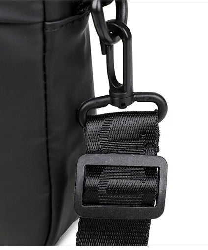 Simple Mini Men Crossbody Bag For Phone Side Bag Casual Waterproof PU Leather Shoulder Bag Business Small Messenger Sling Bags