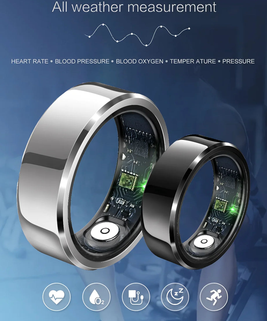 2025 Couple smart health ring,Sleep,Heart Rate,Oxygen Tracker,IP68 Waterproof,R6Pro smart ring for women and men rings for Gifts