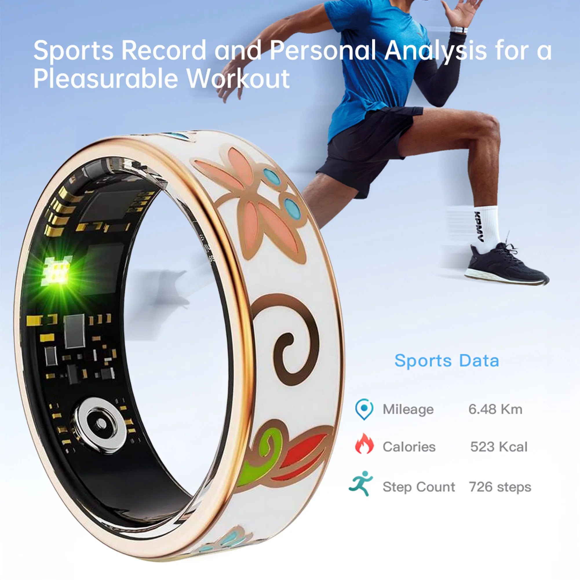 NEW Healthy Smart Ring 5 ATM Waterproof Wireless Call Heart Rate/Sleep/Blood Oxygen Monitoring For Xiaomi Android/IOS Men Women