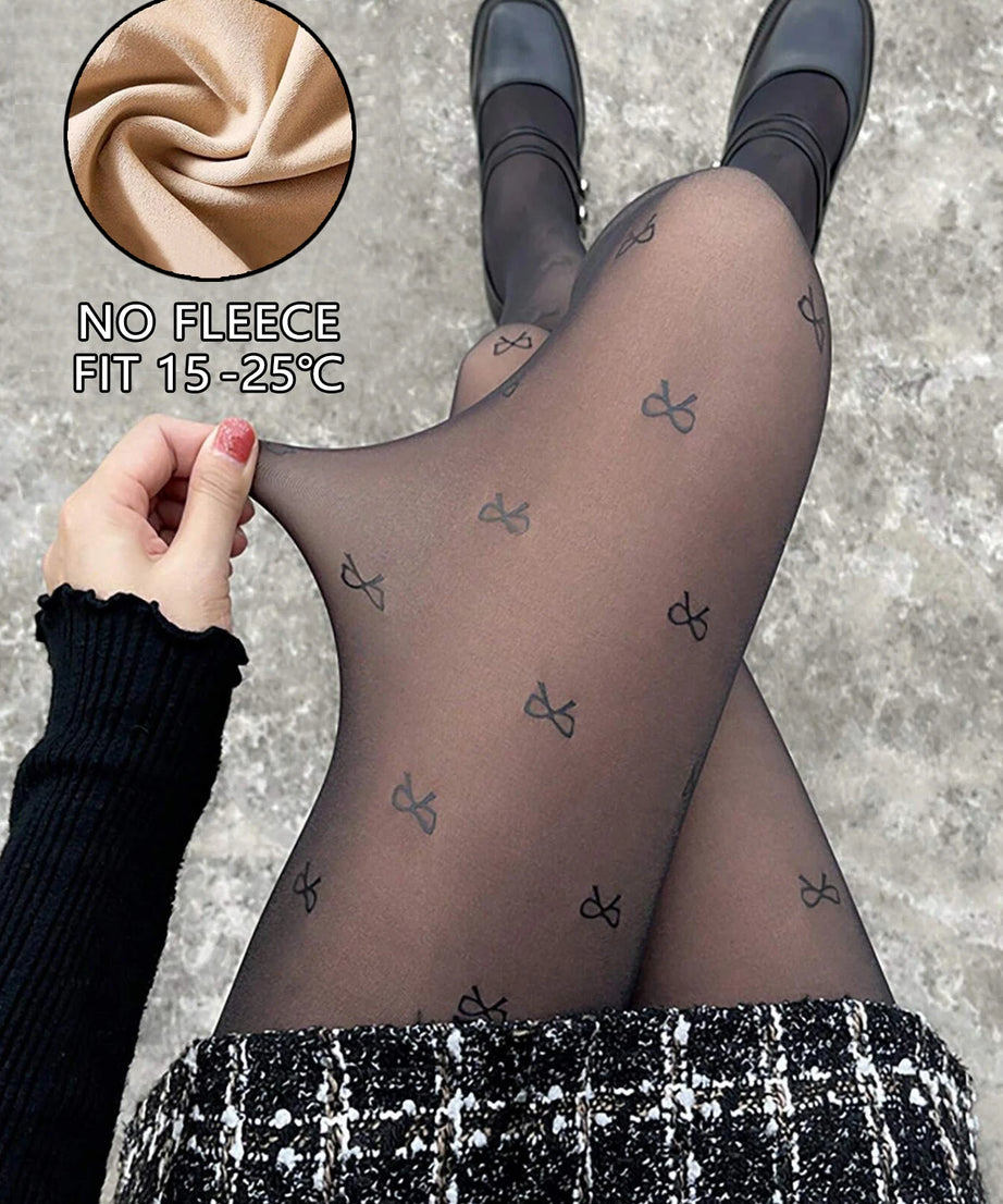 Women Fleece Tights Woman Warm Winter Pantyhose Sexy Translucent Stockings Thermal Elasticity Panty Fashion Leggings Female