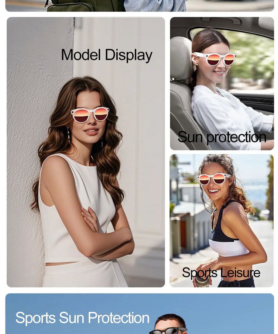 2026 New 4K HD AI Smart Glasses Men 800W Pixel Camera Bluetooth Call 4GB WIFI Transmission Voice Assistant Smart Glasses Women