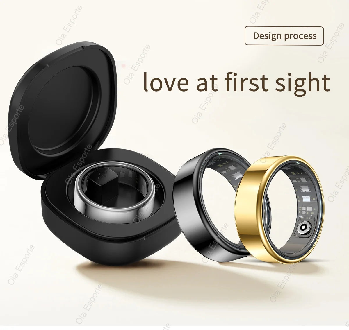 2025 New Smart Ring Men Women, Heart Rate Blood Oxygen and Sleep Monitor Smartring IP68 & 5ATM Waterproof, Multi-sport Mode Ring