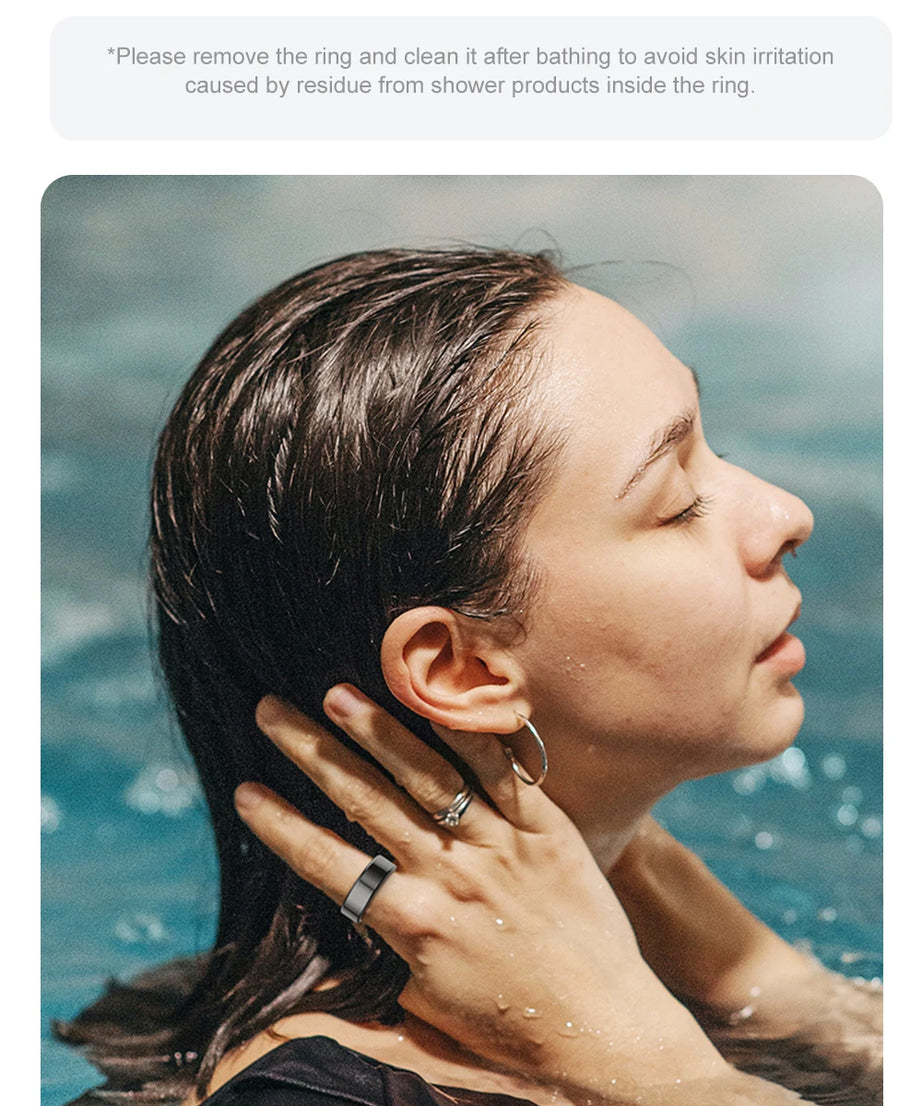 2024 COLMI R02 Smart Ring with Charging Case for Men Women, Battery Life, 39 Days, Health Monitor, 5ATM Waterproof