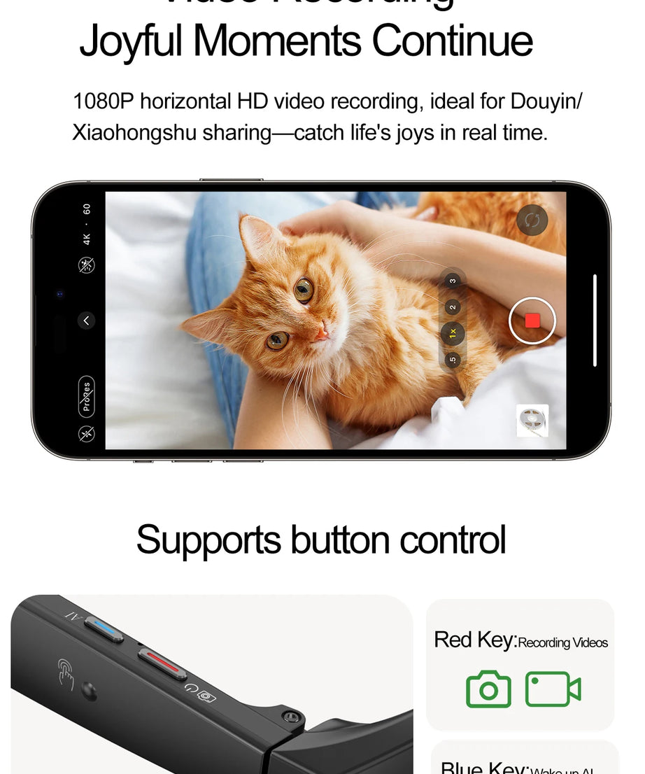 2026 New 4K HD AI Smart Glasses Men 800W Pixel Camera Bluetooth Call 4GB WIFI Transmission Voice Assistant Smart Glasses Women