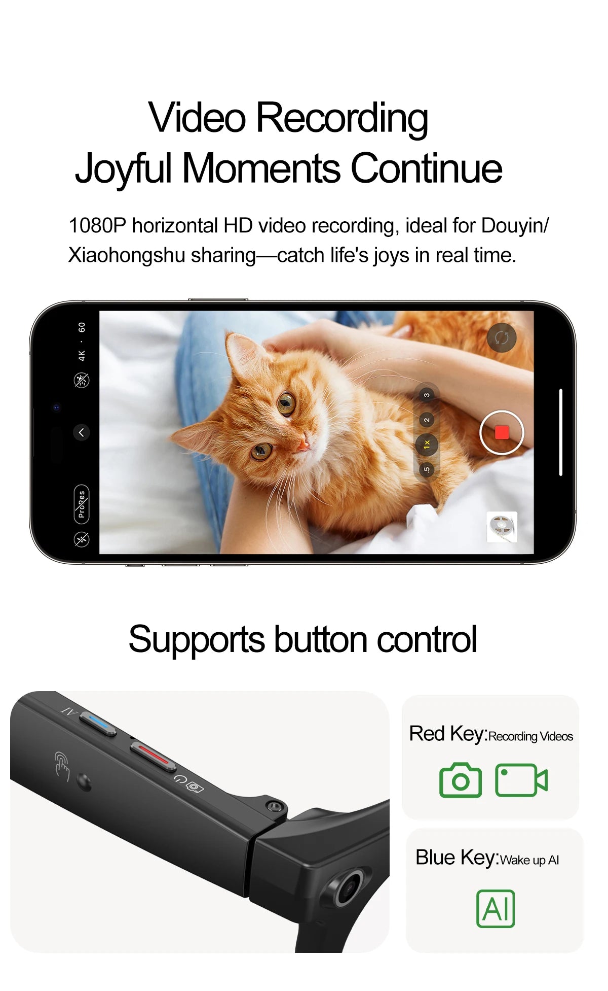 2026 New 4K HD AI Smart Glasses Men 800W Pixel Camera Bluetooth Call 4GB WIFI Transmission Voice Assistant Smart Glasses Women