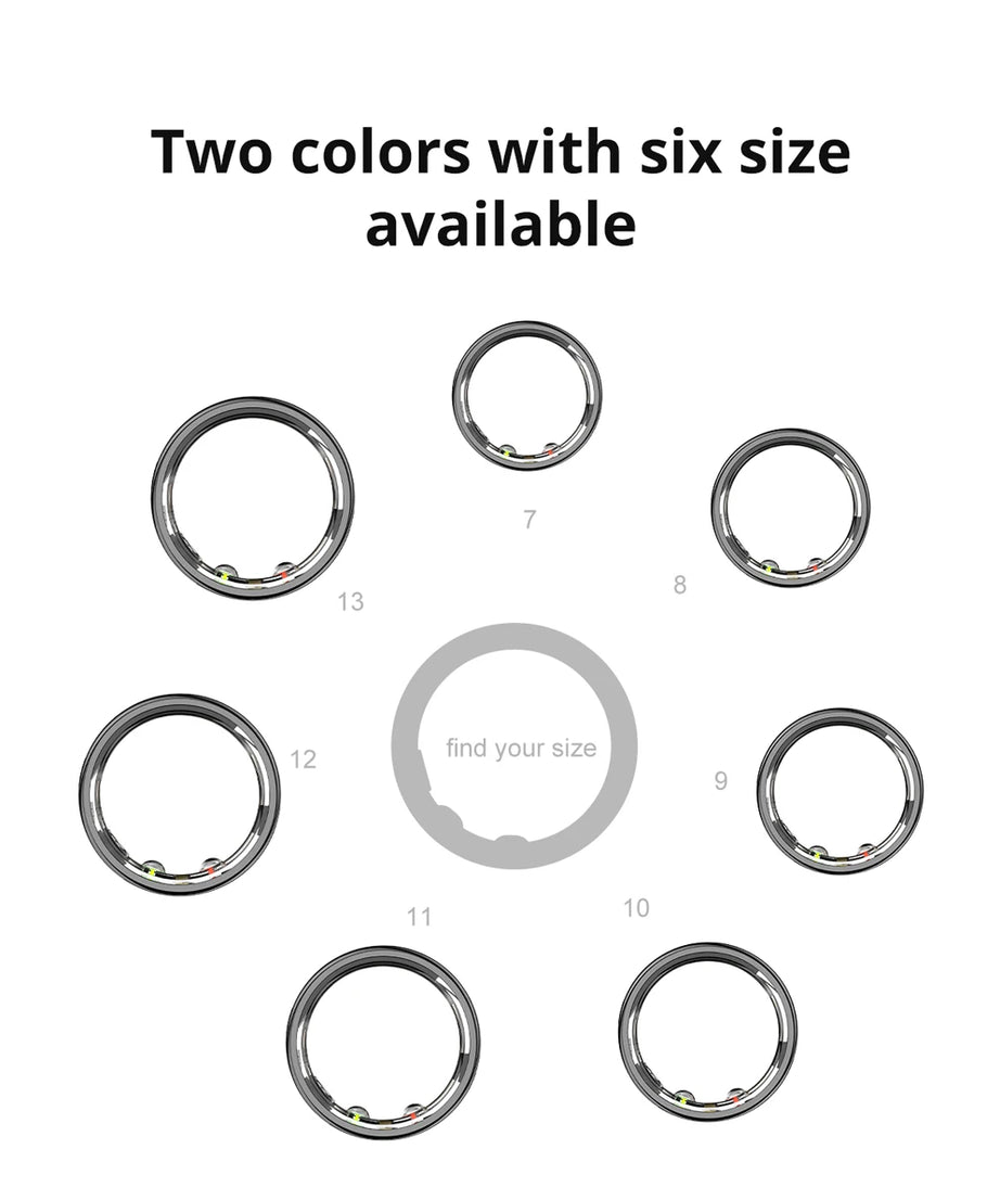 COLMI R10 Smart Ring with Charging Case for Men Women, Health and Sleep Monitor, 5ATM Waterproof, Multi-sport Mode