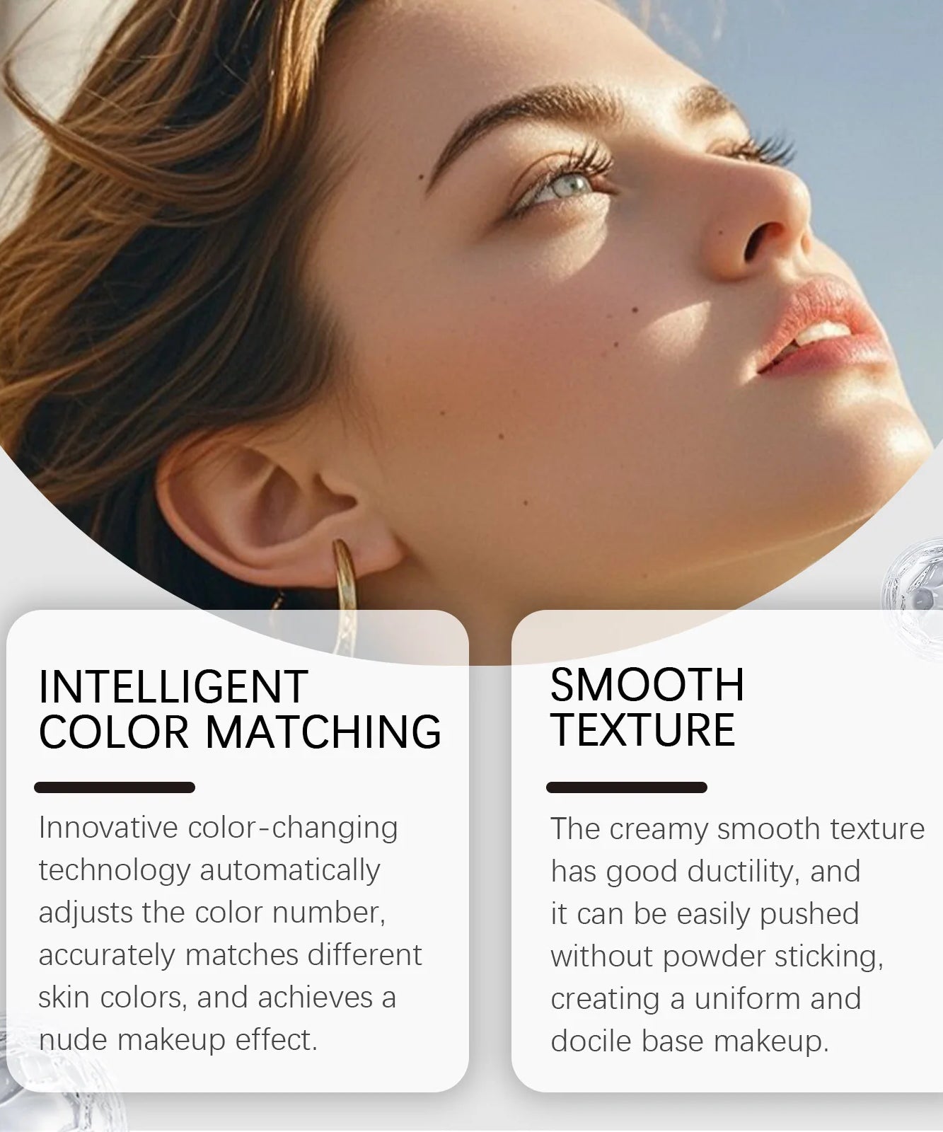 2-in-1 Color-Changing Foundation Liquid Stick Lasting Concealer Lightweight Moisturizing Brightening Matte Natural Base Makeup