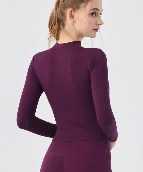 Gym Women Sports Tops Yoga Fitness Long Sleeves Breathable Comfort Workout Clothing Running Gym Pilates Yoga Shirts with Chest