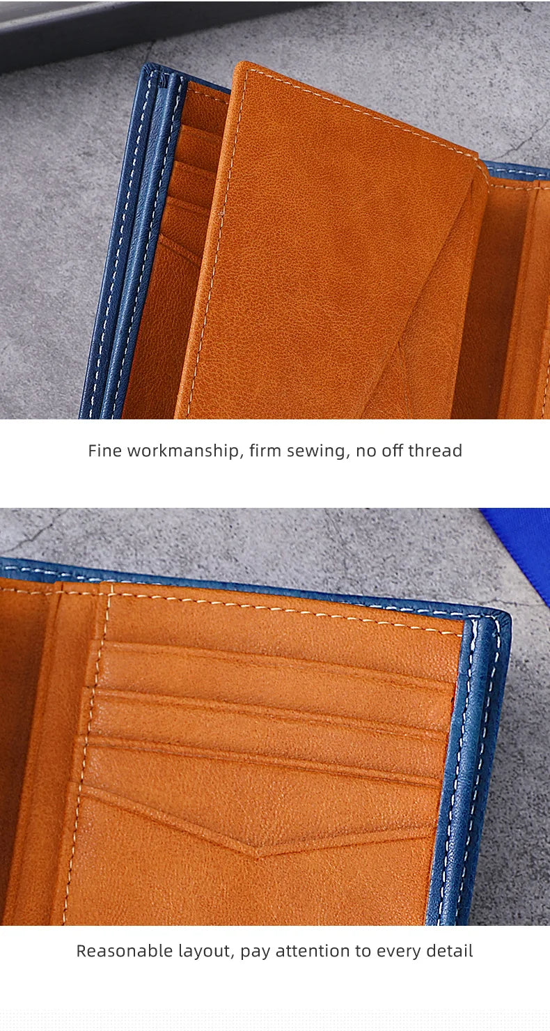 BULLCAPTAIN New 100% Leather Men's Wallet High Quality Product Leather Men's Wallet Multifunctional Card Slot Short Wallet QB017
