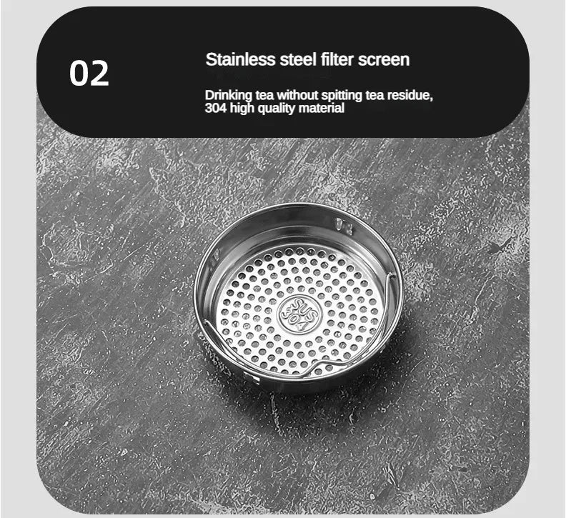 800ML-1L Stainless Steel Thermos Bottle 304 Tea Bottle Car Vacuum Bottle with LED Temperature Display Portable Drinking Cup