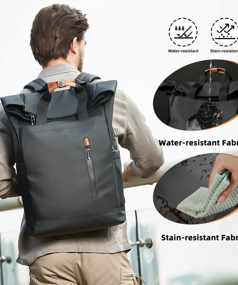 Heroic Knight Travel Men Backpack Multifunction Expandable Laptop Bag USB Port Outdoor Waterproof Hiking Pack For Male Anti-thef