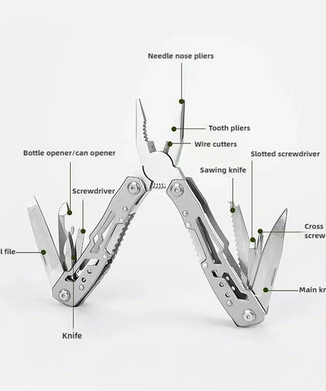 Outdoor Folding Multipurpose Tools Camping Portable Stainless Steel EDC Emergency Survival Knife Clamp Hiking Equipment