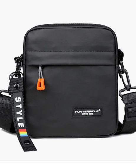 Simple Mini Men Crossbody Bag For Phone Side Bag Casual Waterproof PU Leather Shoulder Bag Business Small Messenger Sling Bags