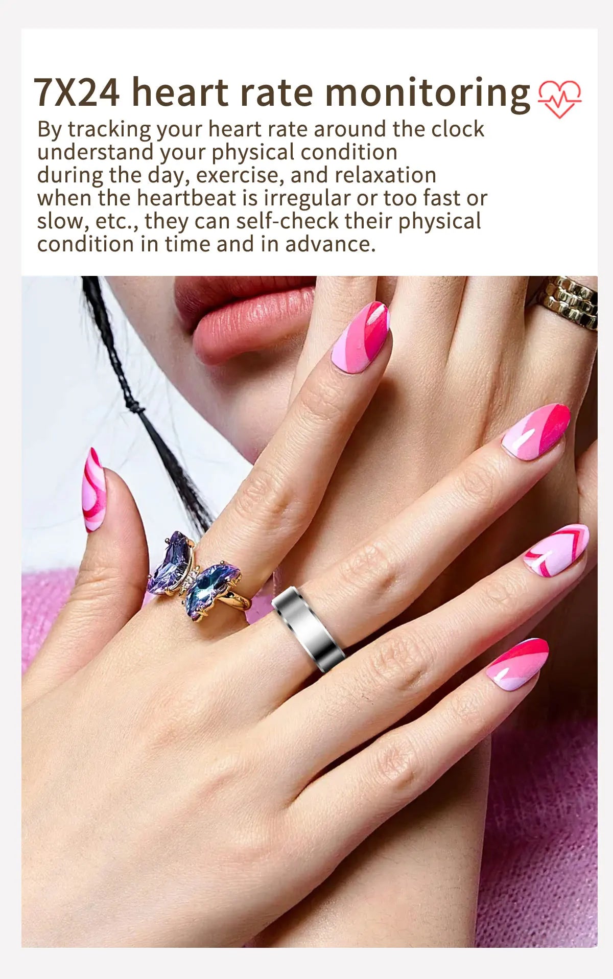 2025 Couple smart health ring,Sleep,Heart Rate,Oxygen Tracker,IP68 Waterproof,R6Pro smart ring for women and men rings for Gifts