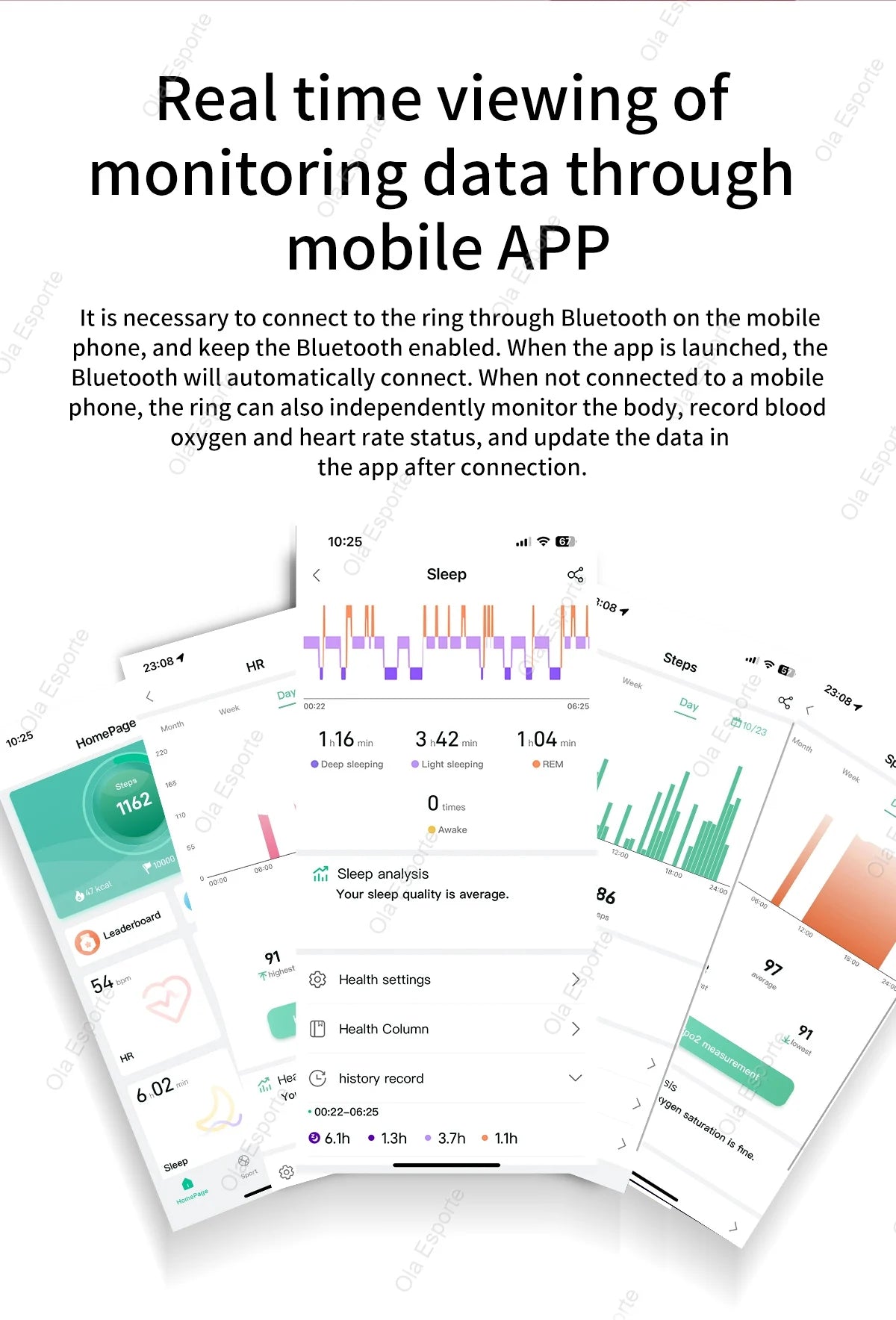 2025 New Smart Ring Men Women, Heart Rate Blood Oxygen and Sleep Monitor Smartring IP68 & 5ATM Waterproof, Multi-sport Mode Ring