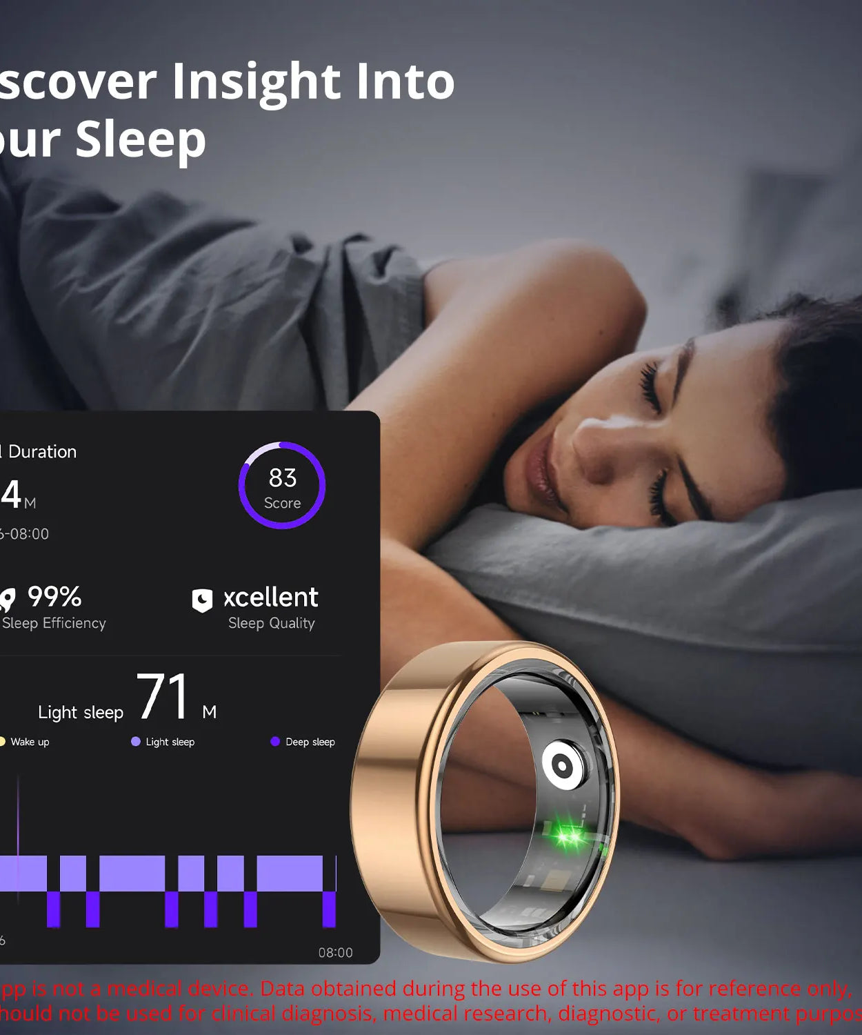 2024 COLMI R02 Smart Ring with Charging Case for Men Women, Battery Life, 39 Days, Health Monitor, 5ATM Waterproof