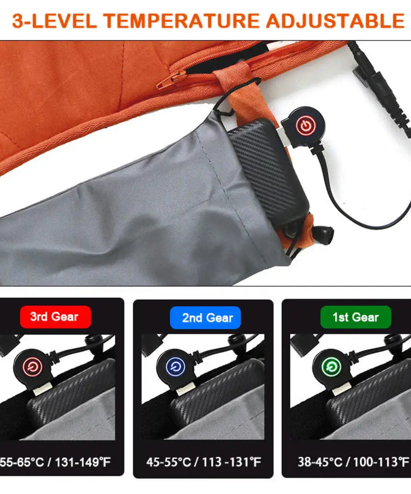 USB Heating Sleeping Mat,Outdoor Electric Heating Pads,3-Level Adjustable,Camping Tent Sleeping Mattress,Thermalpad Foot Warmer