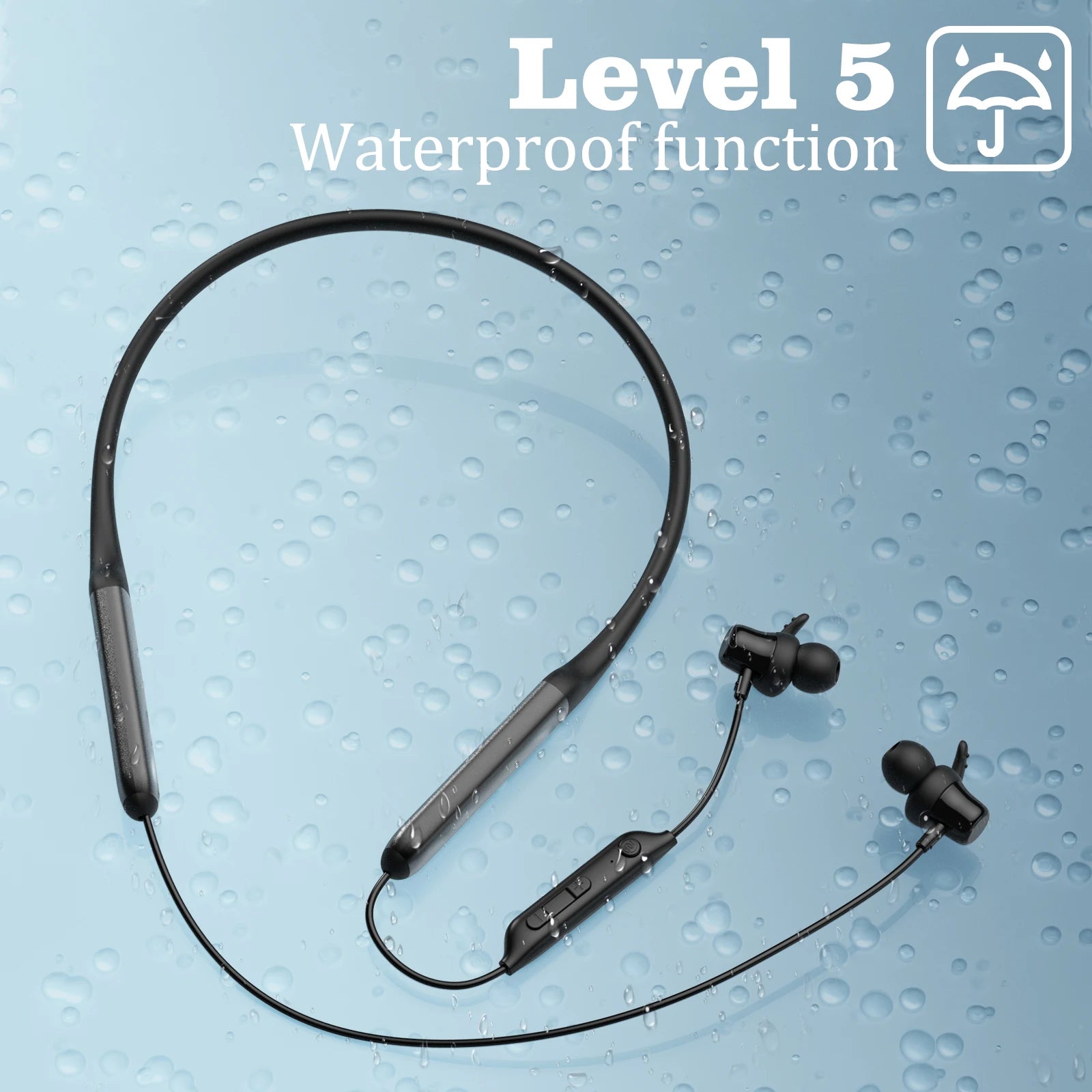 Nurati N1 5.2 Sport BT 100 Hours, Bluetooth Wireless Headset with Noise-Cancelling Microphone and IPX6, In-Ear W