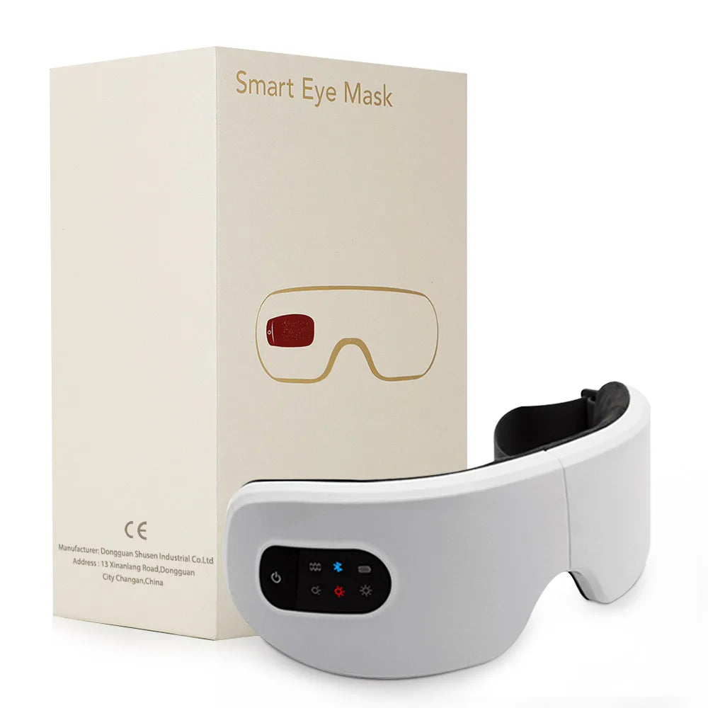 Eye Massager with Heat Smart Eye Care Device with Music for Migraines Relax Reduce Eye Strain Dark Circles Eye Bag Improve Sleep
