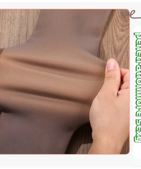 Thick Thermal Stockings Woman Warm Winter Sexy Translucent Velvet Tights Pantyhose Female High Waist Elastic Fleece Tights Women