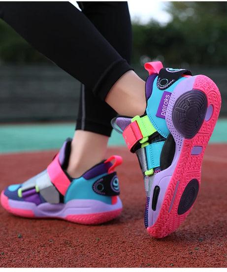 2024 New Children's Basketball Shoes For Boys Girls Non-slip Kids Sport Shoes Lightweight Outdoor Sneakers Trainers Footwear