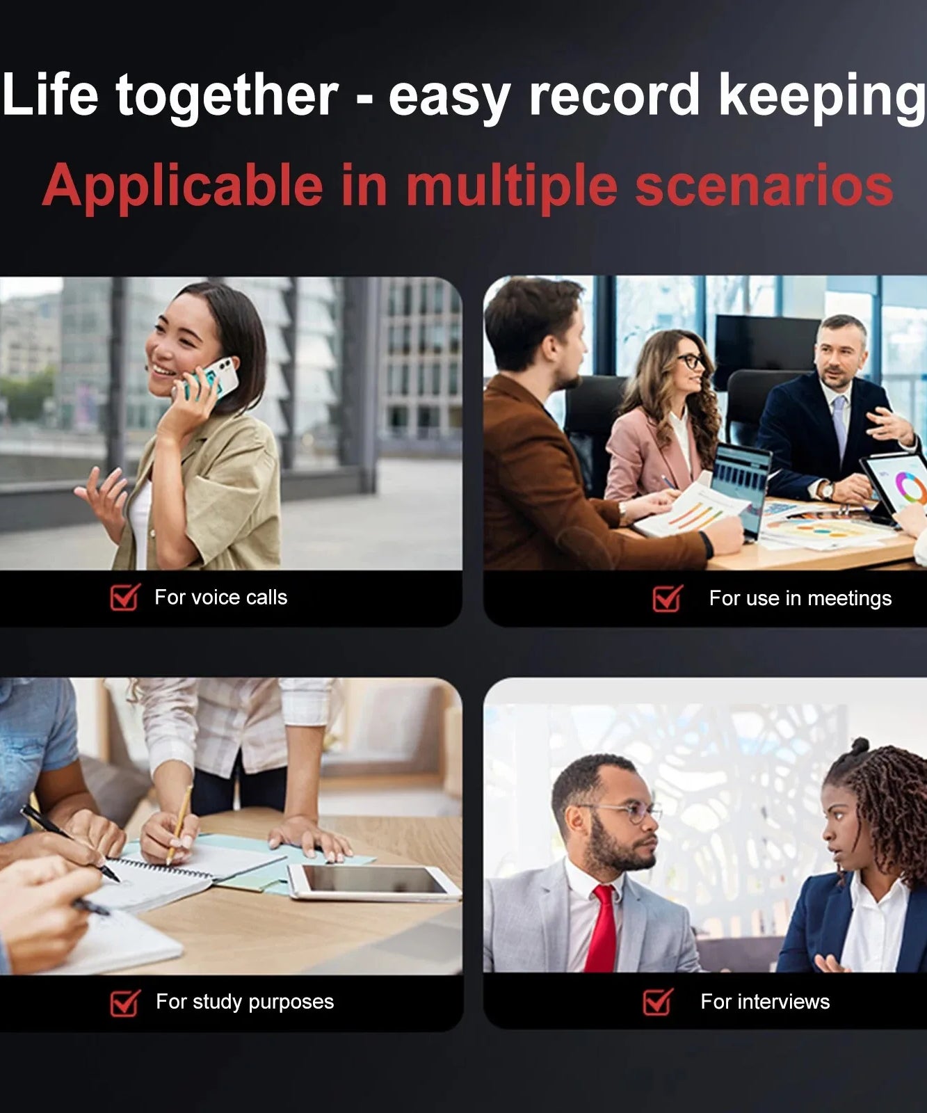 AI Voice Recorder, AI Notetaking Device for Meetings, Lectures, Calls, AI Transcription & Summarization Support 152 Languages