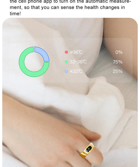 R08 Smart Ring For Men Women Touch Control Function Health Monitor IP68 5ATM Waterproof Skin Temperature Measure Smart Ring New