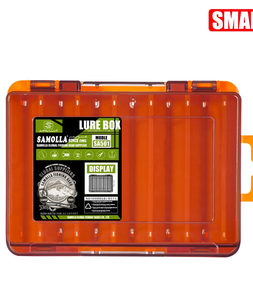 Fishing Tackle Box 14 Compartments Fishing Accessories Lure Hook Storage Case Double Sided Fishing Tool Organizer Boxes