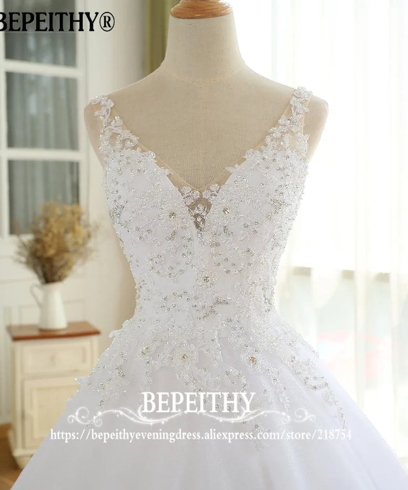 Customized Gorgeous Wedding Dress With Lace Vestido De Novia Princesa Wedding Dresses Real Image Ball Bridal Gown 2022 For Women