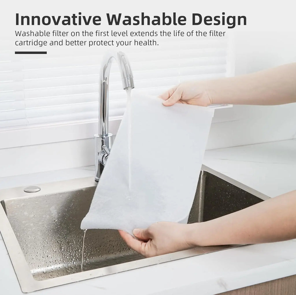 Aroeve Air Purifier Fan 1980 Sq.ft Washable Filter Smart App Wifi Control Quite Angle Adjustable Air 2-In-1 Circulator System